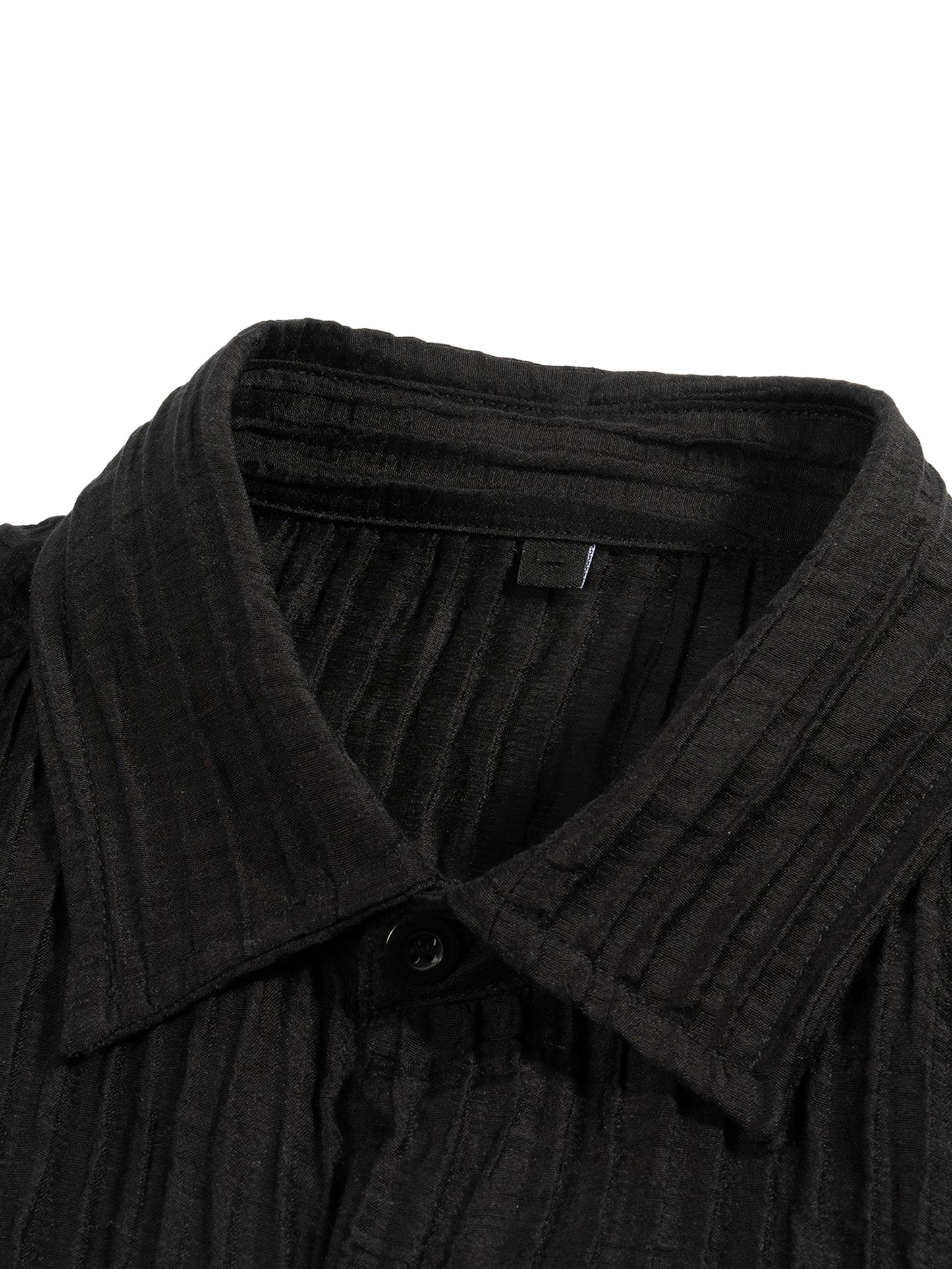 SHORT-SLEEVE,BUTTON-UPS,BLACK,LUXURY,LOOSE,BAGGY,SHIRT